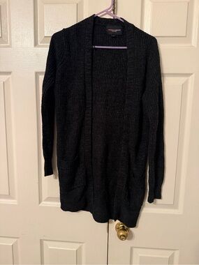 Ambiance Black Textured Knit Women's Sweater